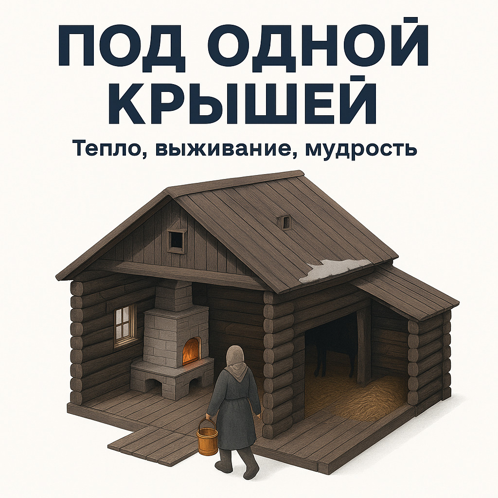Дом под одной крышей со скотом на Русском Севере: зачем так строили