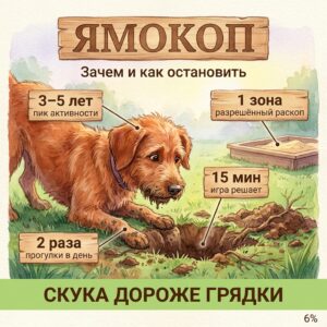 Собака роет ямы во дворе: как найти причину и сохранить посадки