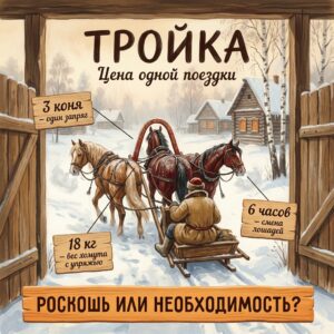 Русская тройка: почему одна поездка требовала целого хозяйства