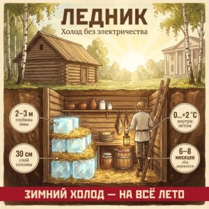 Ледник в усадьбе: как хранили еду без холодильника