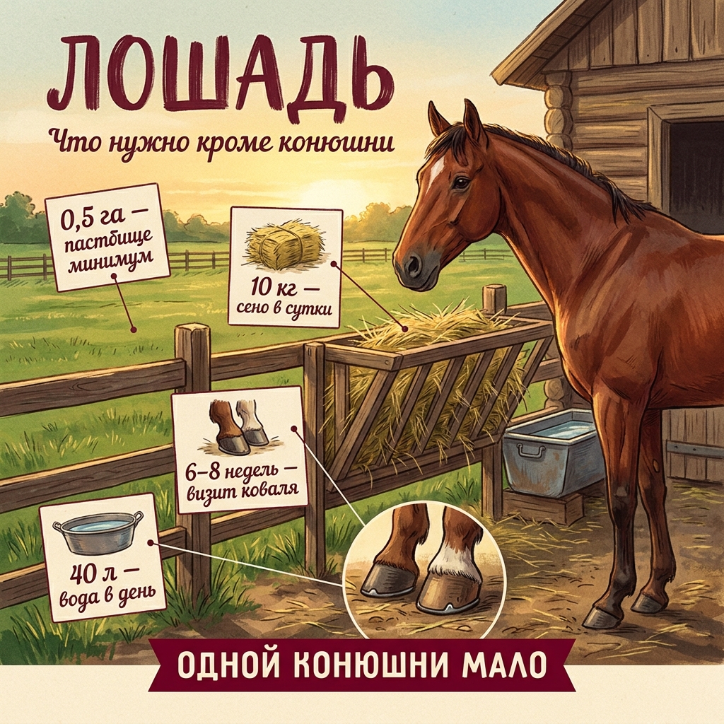 Лошадь на своём участке: что понадобится, кроме конюшни
