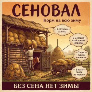 Сенник и сеновал: как заготавливали корм скоту на всю зиму