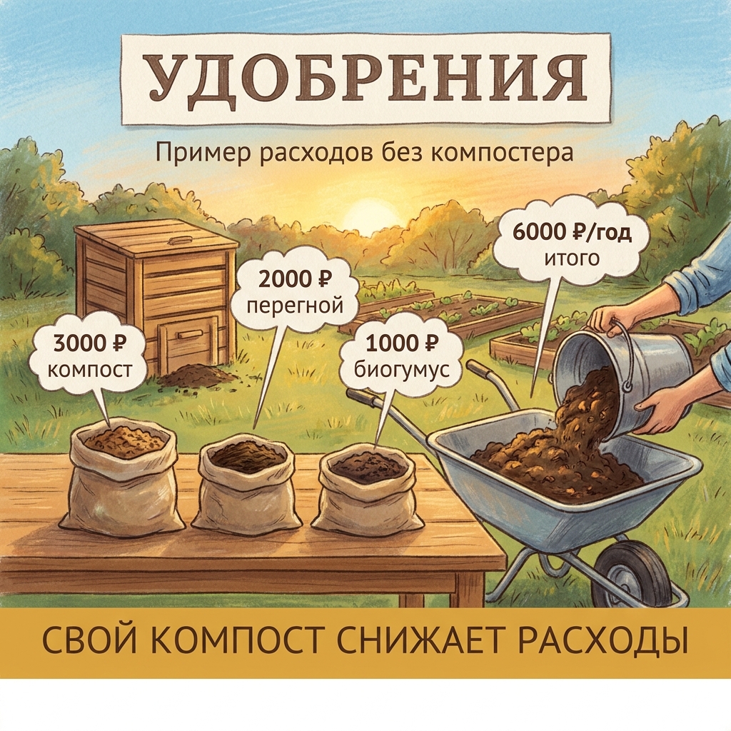 Сколько теряют на компосте те, кто каждый год покупает удобрения